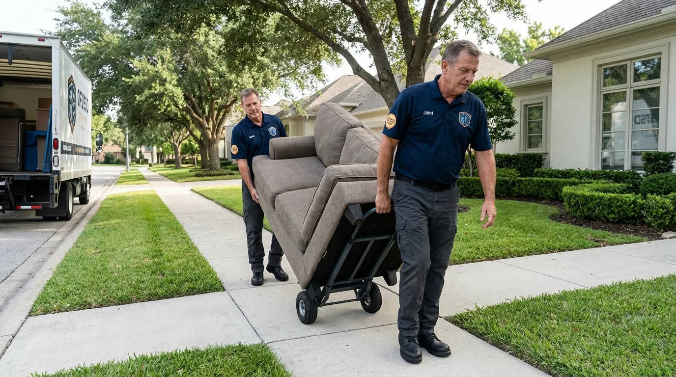 Local residential moving crew loading furniture in Kailua, HI